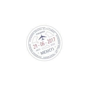 Mexico Passport Stamp | Die-Cut Stickers | Mexico Sticker | Travel Sticker | Adventure Decal | Water Bottle Sticker | Friend Gift