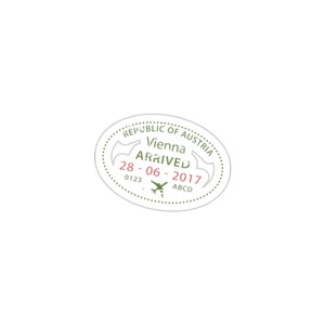 Austria Passport Stamp | Die-Cut Stickers | Austria Sticker | Travel Sticker | Adventure Decal | Water Bottle Sticker | Friend Gift