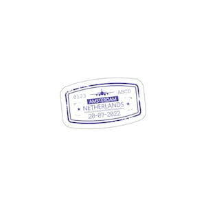 Netherlands Passport Stamp | Die-Cut Stickers | Netherlands Sticker | Travel Sticker | Adventure Decal | Water Bottle Sticker | Friend Gift