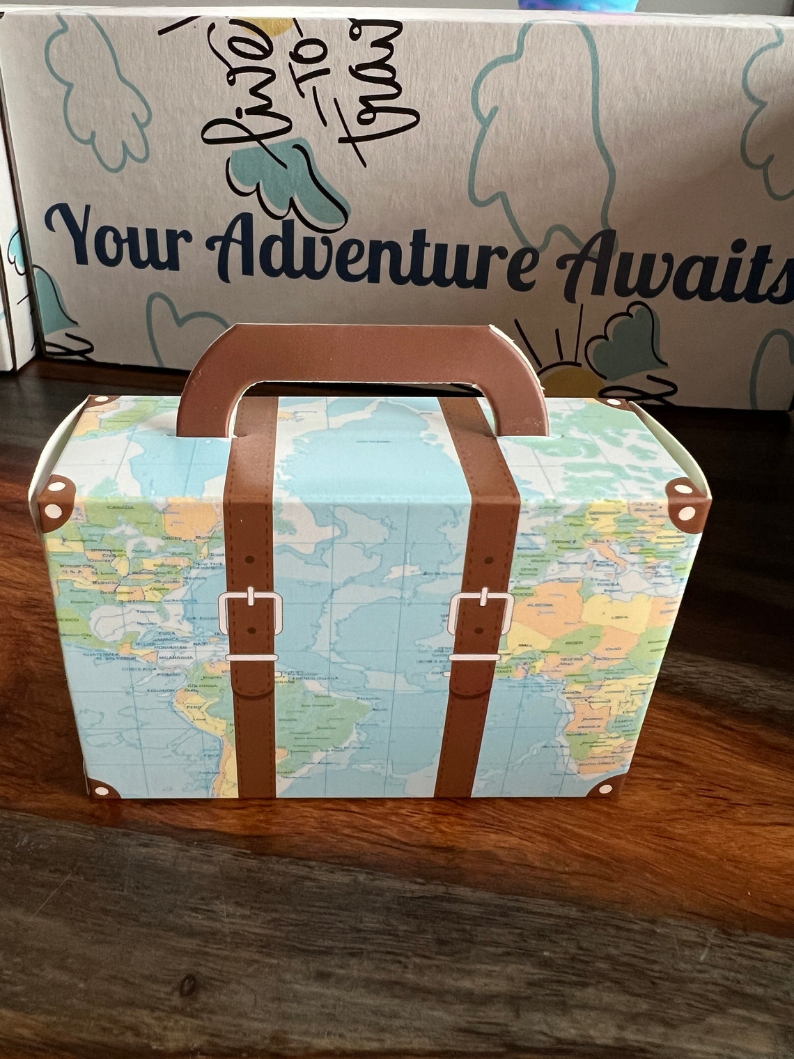 Suitcase Boxes Favor Boxes Travel Boxes Candy Box Travel Themed Party Favors World Map Luggage