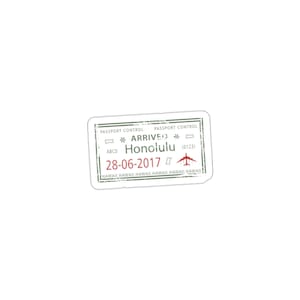 Hawaii Passport Stamp | Die-Cut Stickers | Hawaii Sticker | Travel Sticker | Adventure Decal | Water Bottle Sticker | Friend Gift