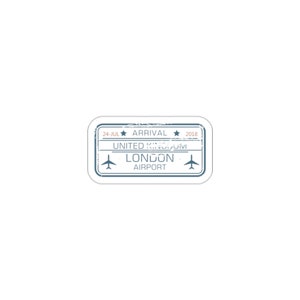 England Passport Stamp | Die-Cut Stickers | United Kingdom Sticker | Travel Sticker | Adventure Decal | Water Bottle Sticker | Friend Gift