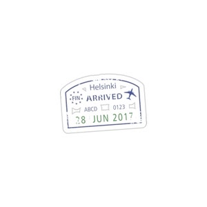 Finland Passport Stamp | Die-Cut Stickers | Finland Sticker | Travel Sticker | Adventure Decal | Water Bottle Sticker | Friend Gift