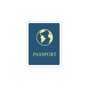 Passport Stamp | Die-Cut Stickers | Passport Sticker | Travel Sticker | Adventure Decal | Water Bottle Sticker | Friend Gift