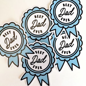 Leuke papa sticker - Beste vader ooit Award Sticker - Kitscherige Fun Dad Award - Weerbestendige sticker