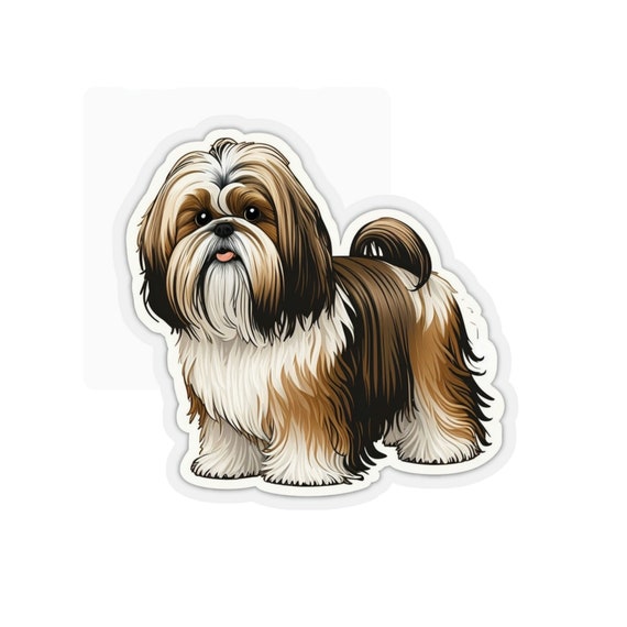 Kiss-Cut Stickers, Shih Tzu dog sticker