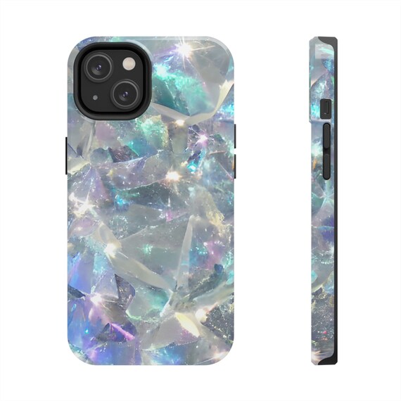 Tough Phone Cases, Aura Quartz Crystal Diamond Pattern