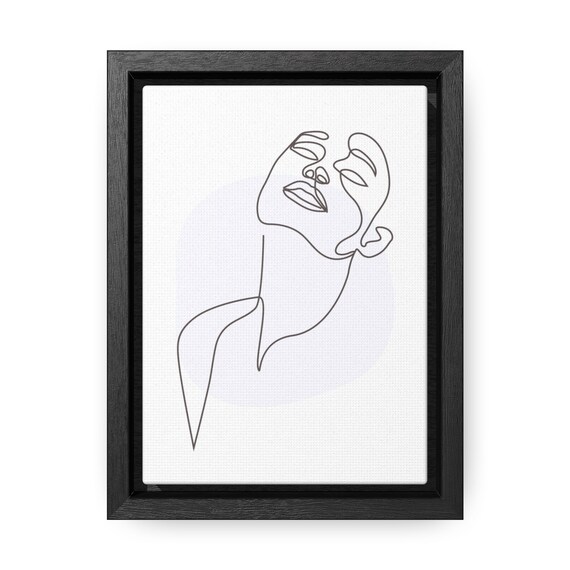 Gallery Canvas Wraps, Vertical Frame, Woman Face line Art