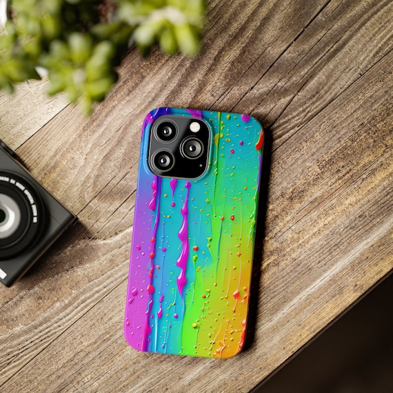 Slim iPhone Cases, 3D Dripping Paint Graphic