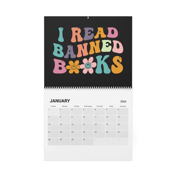 2024 Wall Calendar, I Read Banned Books