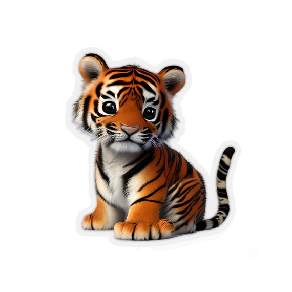 Kiss-Cut Stickers, Baby Tiger
