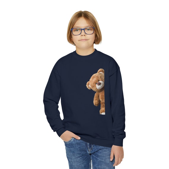 Youth Crewneck Sweatshirt, Teddy bear sweatshirt