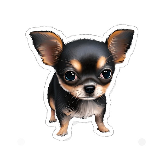 Cute Chihuahua Sticker, Kiss-Cut Stickers