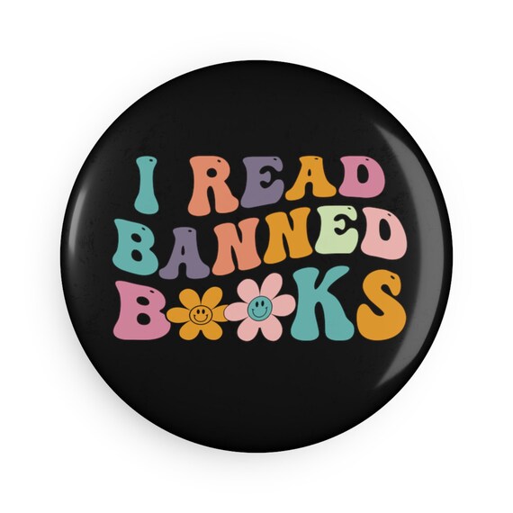Button Magnet, Round (1 & 10 pcs), I Read Banned Books