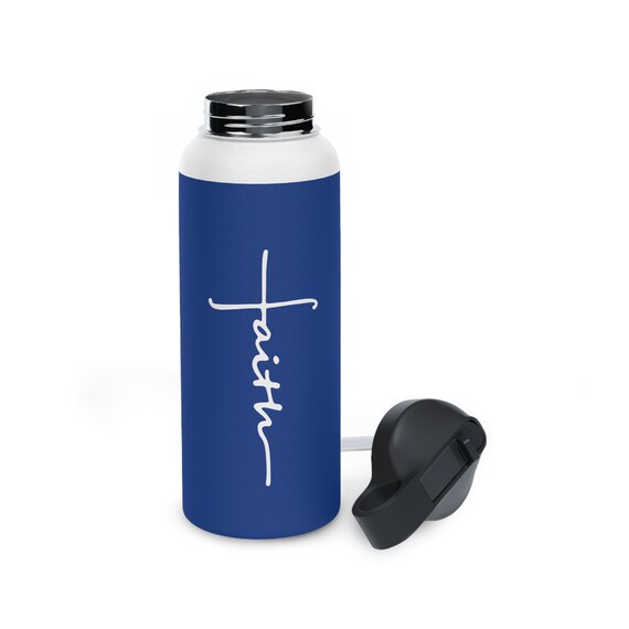 Stainless Steel Water Bottle, Standard Lid, Faith