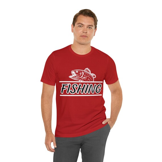 Unisex Jersey Short Sleeve Tee, Fishing T-Shirt, Fishing TShirt, Fishing Shirt, Essential, Athletic Fishing shirt
