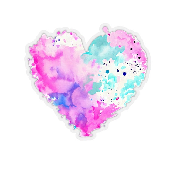 Kiss-Cut Stickers, Pink and White Pastel Heart