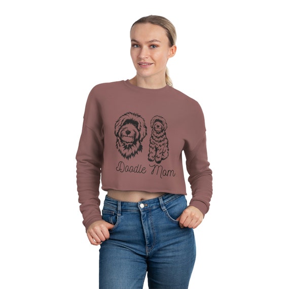 Women's Doodle Mom Cropped Sweatshirt