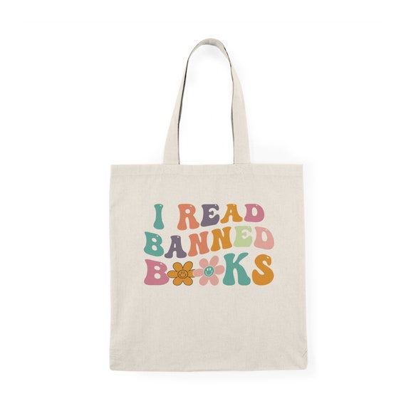 Natural Tote Bag, I Read Banned Books