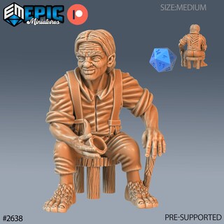 Miniatura Karl The Killer Bones 4 Reaper - Villico Assassino 35mm In Resina - 77707