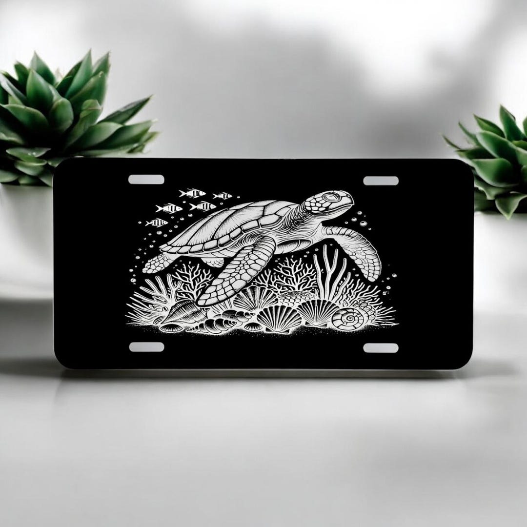 Sea Turtle! Aluminum Laser Engraved Front License Tag. Looks Great on ...