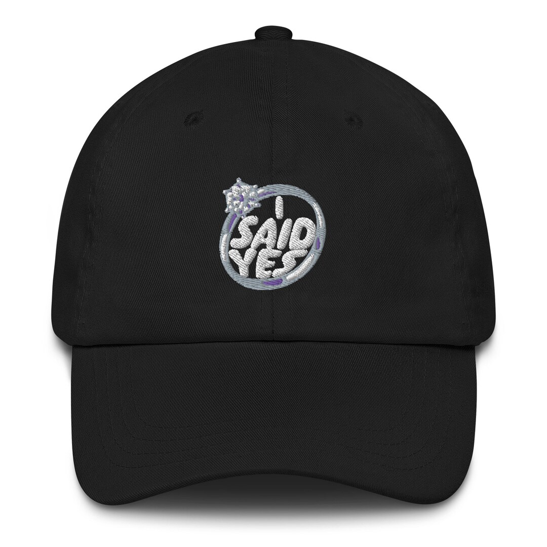 Tech Design 'Fiance' Embroidered Dad Hat - Adjustable Cotton Baseball Cap, White