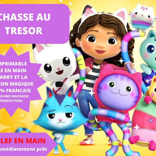 3 / 4 ans CHASSE au TRESOR en Français petits chats clé en main à imprimer - anniversaire / après-midi enfant- intérieur ou extérieur trésor