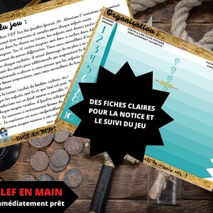 7 / 8 ans CHASSE au TRESOR en Français PIRATE kit clé en main à imprimer anniversaire / après-midi enfant intérieur ou extérieur trésor image 4