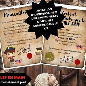 7 / 8 ans CHASSE au TRESOR en Français PIRATE kit clé en main à imprimer anniversaire / après-midi enfant intérieur ou extérieur trésor image 5