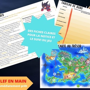 7 / 8 ans CHASSE au TRESOR en Français POKEMON clé en main à imprimer après-midi enfant intérieur ou extérieur trésor image 4