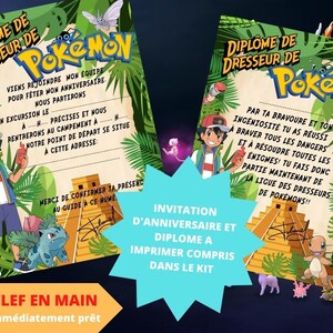 7 / 8 ans CHASSE au TRESOR en Français POKEMON clé en main à imprimer après-midi enfant intérieur ou extérieur trésor image 5