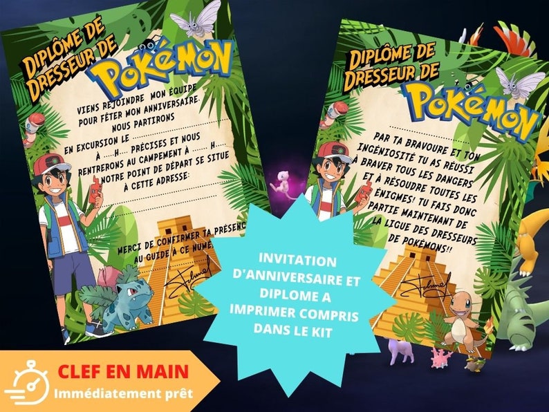 7 / 8 ans CHASSE au TRESOR en Français POKEMON clé en main à imprimer après-midi enfant intérieur ou extérieur trésor image 5