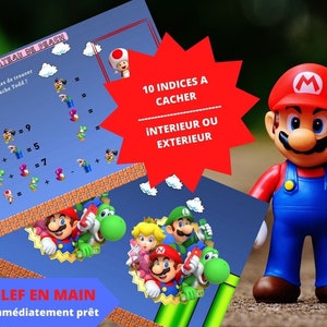 5 / 6 ans CHASSE au TRESOR en Français MARIO Bros clé en main à imprimer après-midi enfant intérieur ou extérieur trésor image 3