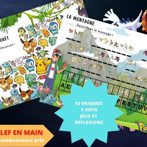 7 / 8 ans CHASSE au TRESOR en Français POKEMON clé en main à imprimer après-midi enfant intérieur ou extérieur trésor image 2