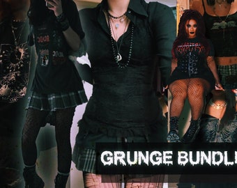 Grunge Clothing Bundle | Style Kit | Starter Pack | Goth | Dark | Clothes, Shoes, Accessories