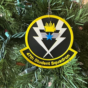 Adorno navideño de 47 STUS, regalo de graduación de piloto de entrenamiento
