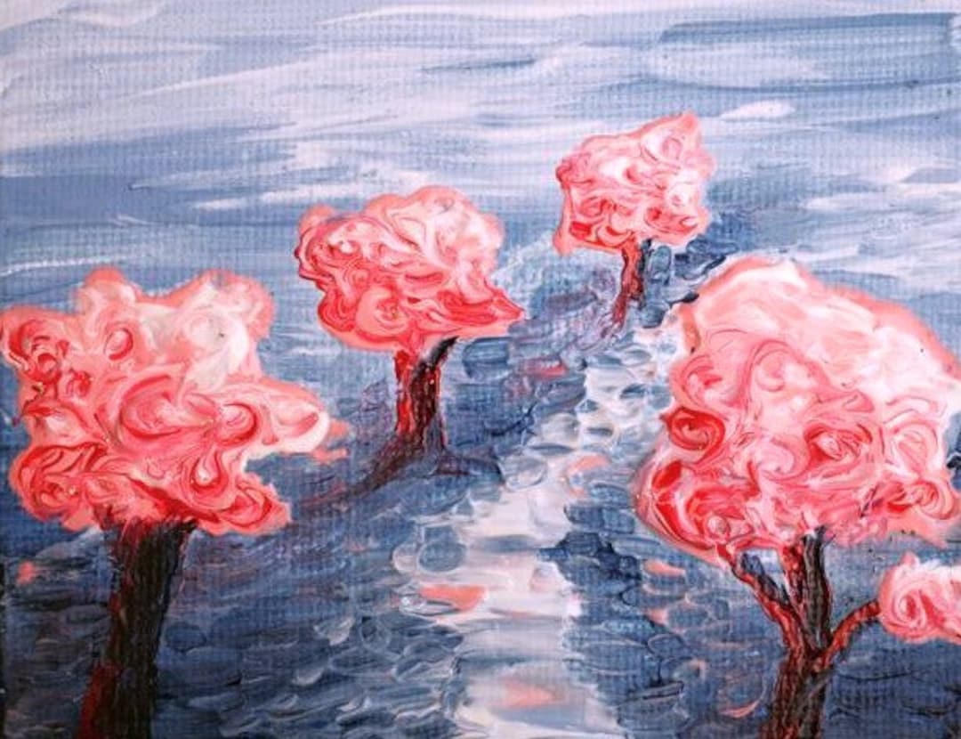 Abstract Cherry Blossom Print - Etsy