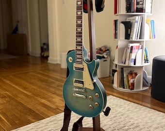 Wooden Guitar Stand with Hanger for Home, Studio, Guitar Player Gift