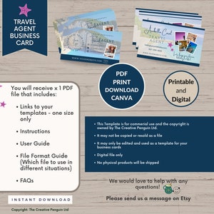 Travel Agent Business Cards Template | Travel Consultant | Canva ...