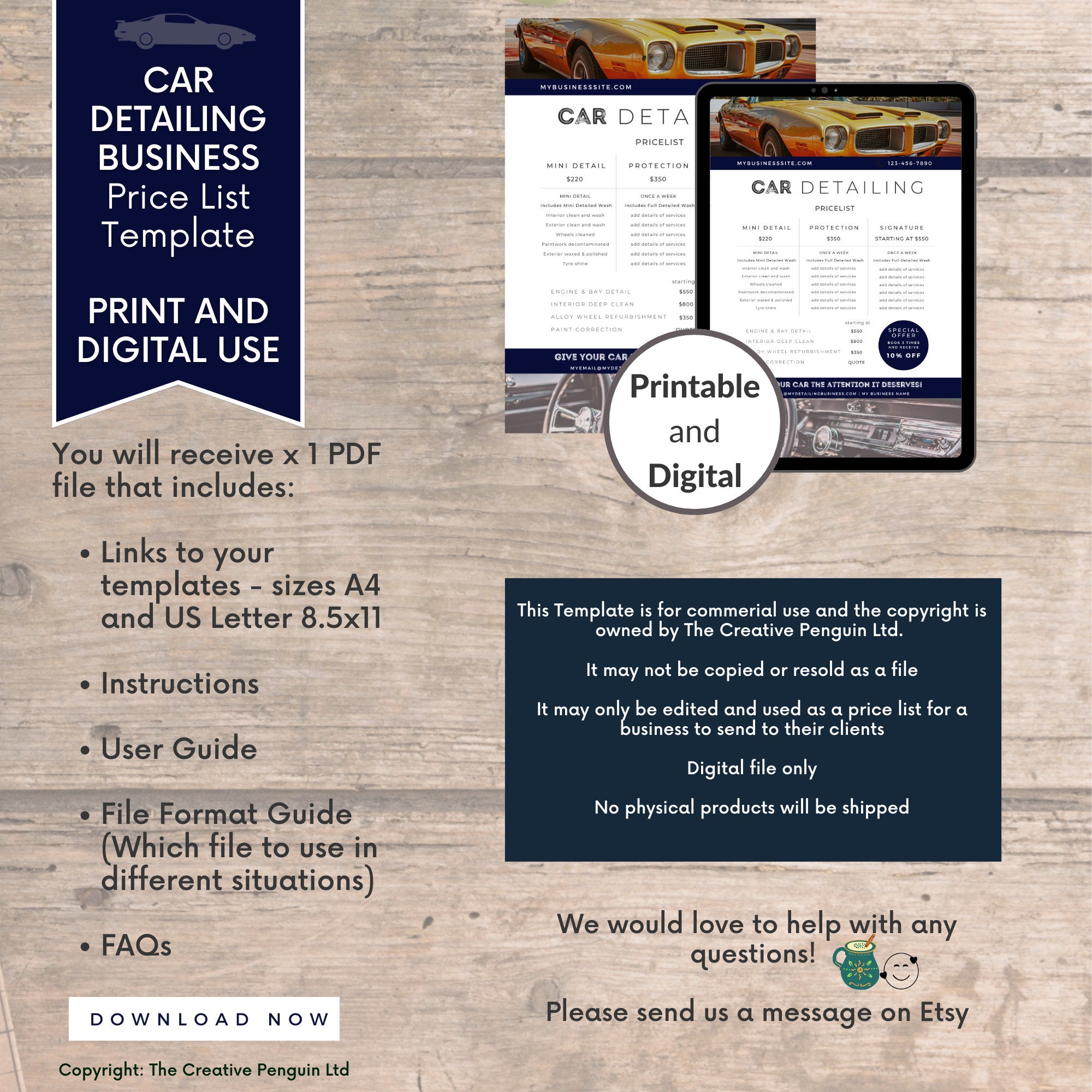car-detailing-price-list-template-business-editable-pricing-etsy