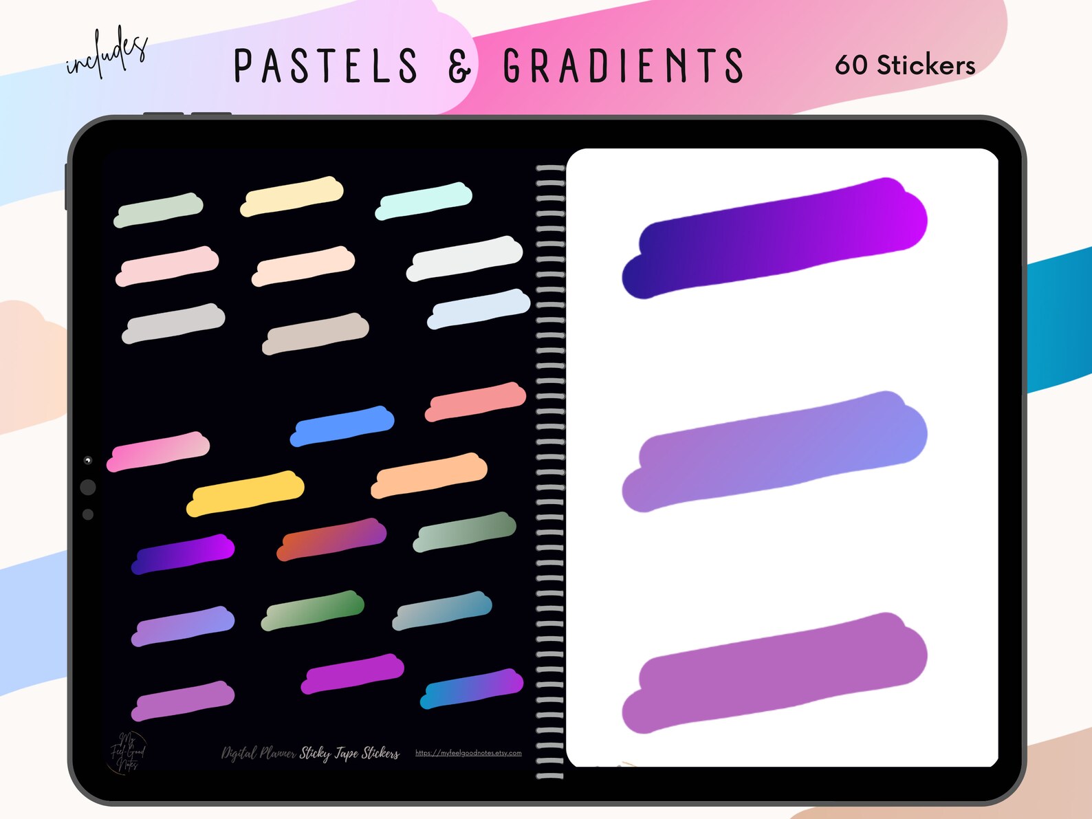 Digital Stickers Note Taking Goodnotes | Sticky Notes Planner Stickers ...