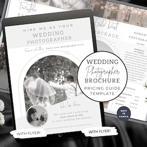 Wedding Package Pricing Guide, Editable Photography Template Canva, Luxury Photoshoot List, Client Brochure Content, Modern Welcome Session
