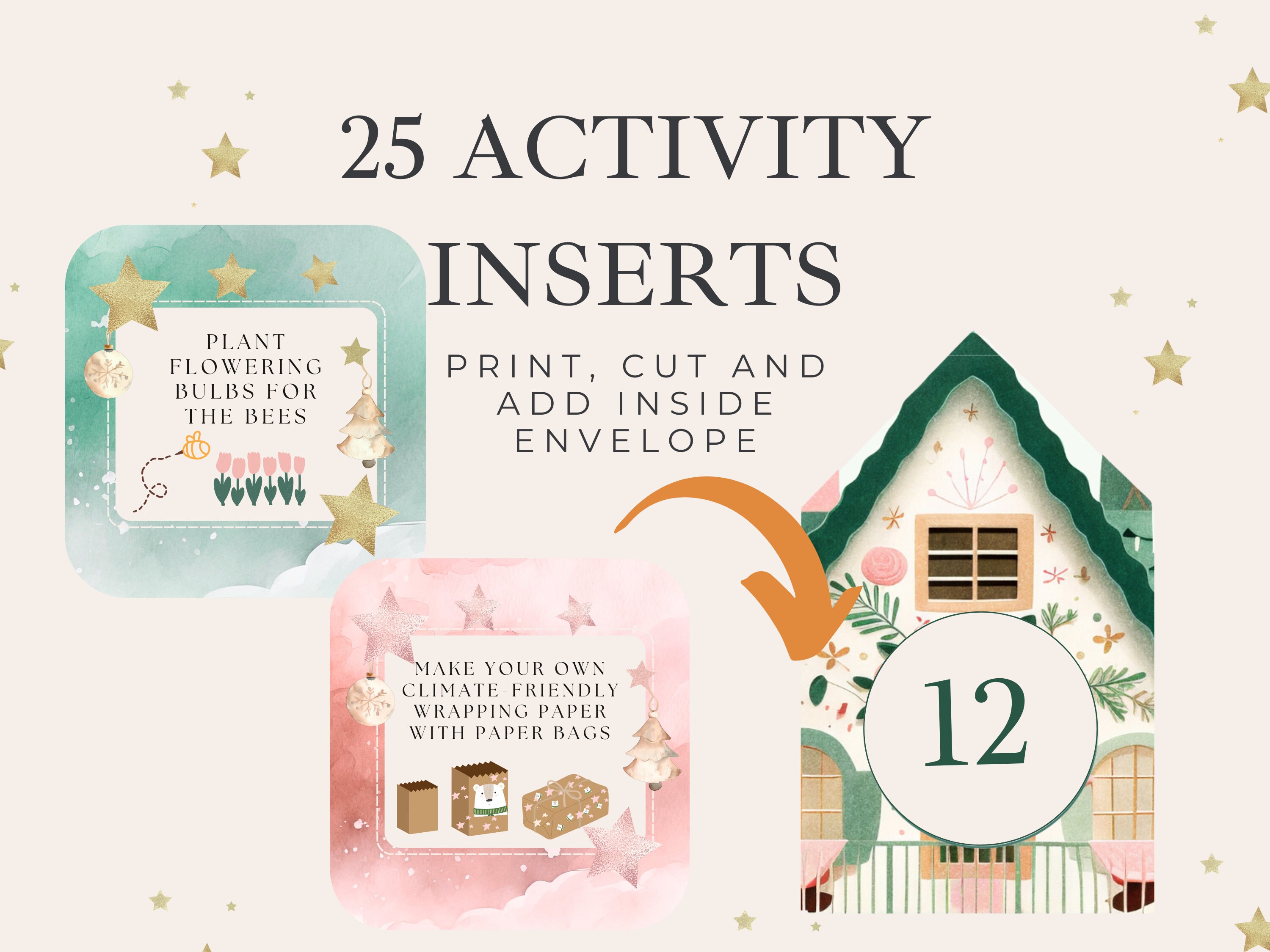 Advent Calendar Digital Kit Printable Kids DIY Activities Cards