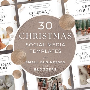 Christmas Social Media Posts for Business, Holiday Stories Editable Canva Template, Instagram Engagement Booster, Engaging Marketing Minimal