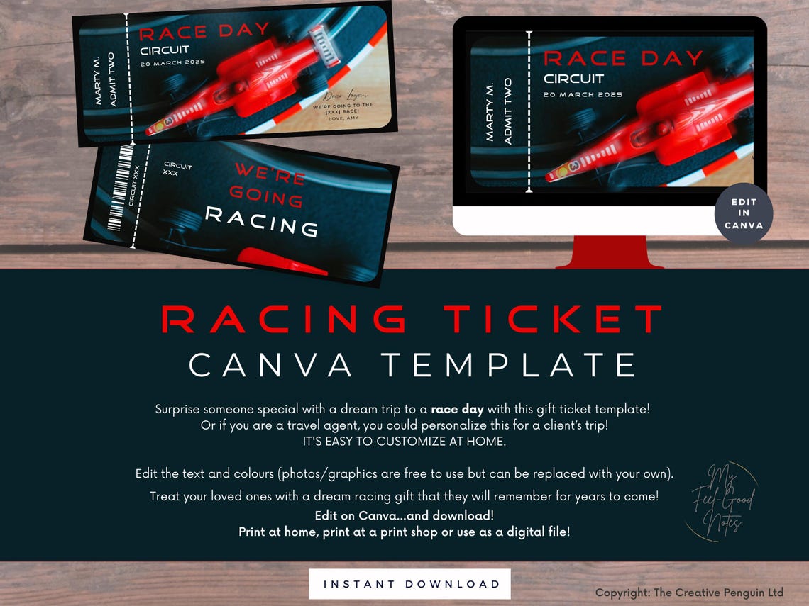 Car Racing Tickets, Race Car Template, Car Motorsport, Gift Certificate ...