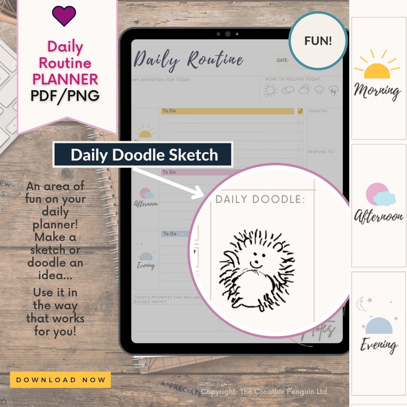 Daily Routine Checklist Adult Goodnotes | Daily Routine Planner PDF ...
