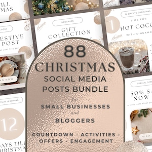 Sociale media-berichten voor Kerstmis voor bedrijven, bewerkbare Canva-sjabloon voor vakantieverhalen, Instagram-betrokkenheidsbooster, boeiende marketing
