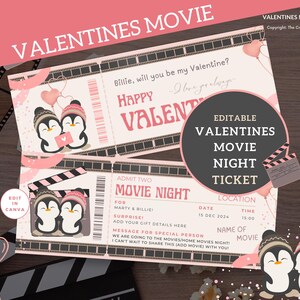 Valentines Day Boarding Pass, Trip Reveal Ticket Gift, Travel Printable, Surprise Vacation Template, Gift Flight Coupon, Canva Editable