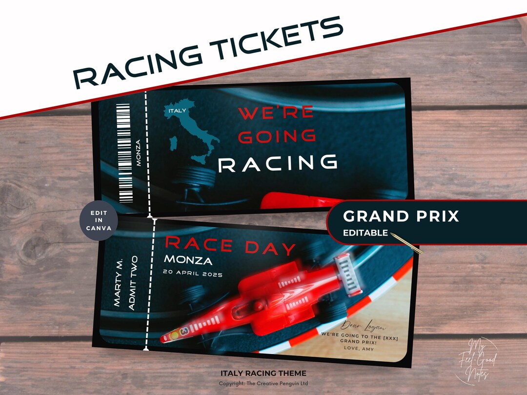 Car Racing Tickets, Race Car Template, Italy Car Motorsport, Grand Prix ...