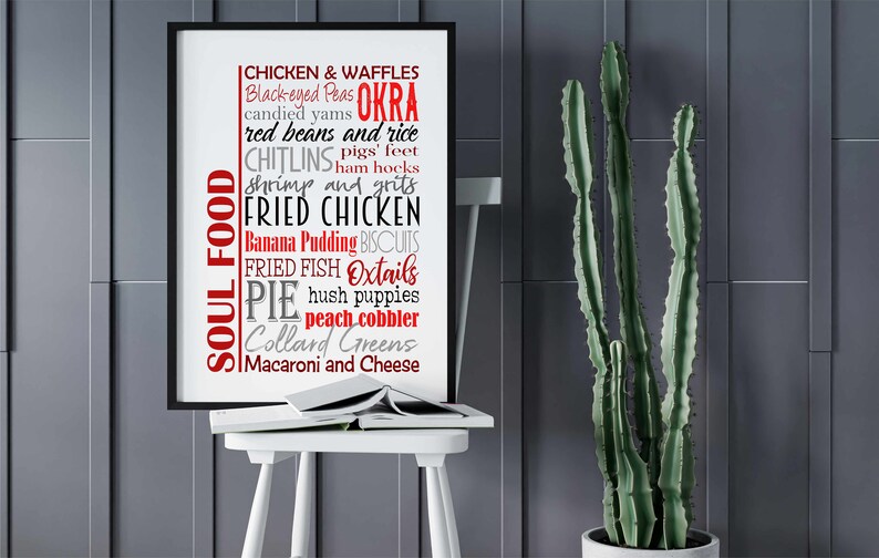 Soul Food Sign Printable Wall Art Traditional Southern Soul - Etsy